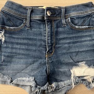 Hollister high rise jean shorts